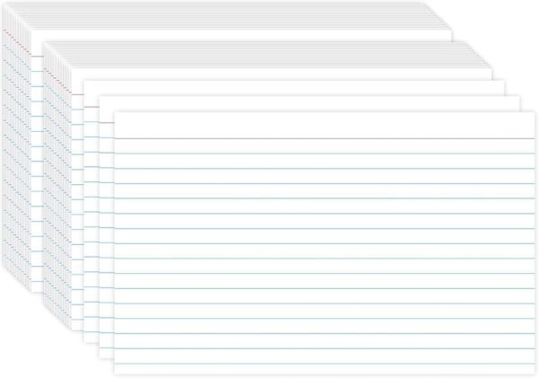 Index Card Size Large - 6" X 8"